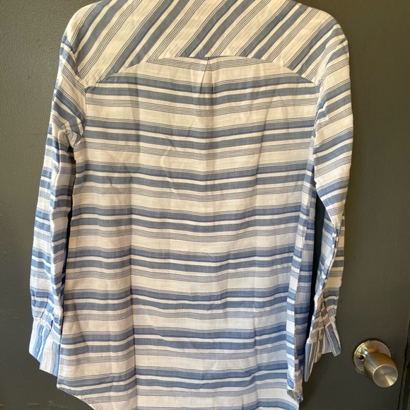 A New Day long sleeve striped blouse size Large - Picture 2 of 4